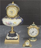 (I) Table Clock Lot Tallest Is 9" And The