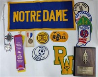 (I) Lot of Athletic Patches, Plaque, Banner, And