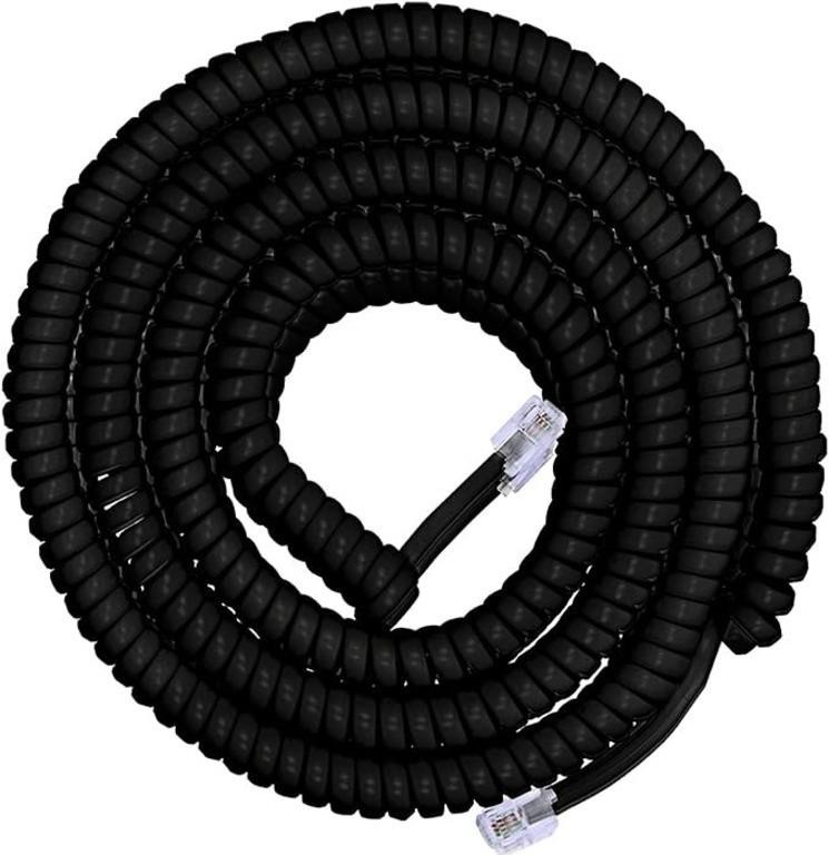 GE Power Gear Coiled Telephone Cord, 25 Feet,