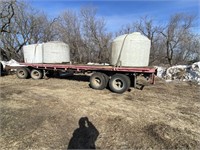 tandem axle trailer with tanks and dolly