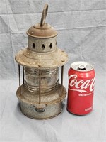 Nautical Boat  lantern.  Lend is cracked.   Look