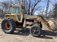 case 970 with loader, rough condition but engine r