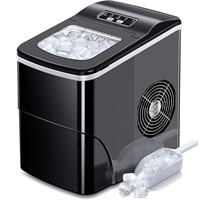 $90  AGLUCKY Portable Ice Maker  26 lbs/day  Black