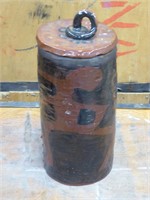 African Glazed Pottery Jar with Lid