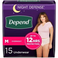 $15  Depend Night Defense Women's Underwear - 15ct