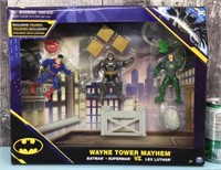 Wayne Tower Mayhem 3pc action figure set - new