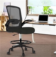 $219  Tall Office Drafting Chair with Flip-up Arms