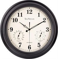 $66  18 Outdoor Clock-Thermometer  Black