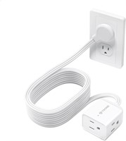 TROND Flat Extension Cord 15ft, White