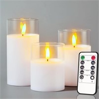 LED Flameless Candles, Pack of 3