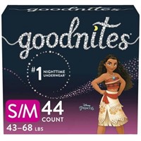 $41  Goodnites S/M Girls' Underwear, 44Ct