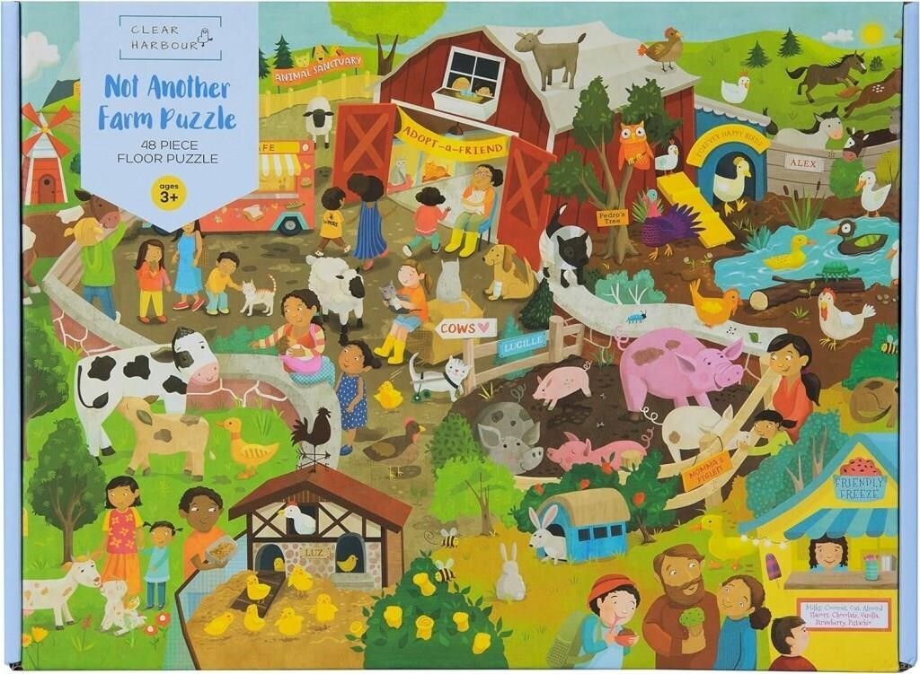 $10  Farm Puzzle: 48pc for Kids 4-8 | Floor Game