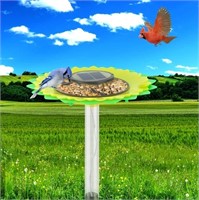 $14  2-Solar Lights Bird Feeder - Eco, Energy-Savi