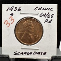 1936-S WHEAT PENNY CENT SCARCE DATE UNC