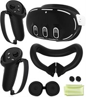 Black Oculus/Meta Q3 Silicone Set