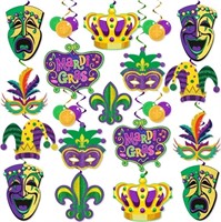 Mardi Gras Decor, 36pc Crown Mask