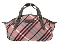 Burberry Pink & Red Nova Check Handbag