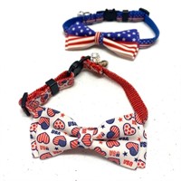 2 Pack Patriotic American Flag Bow Tie