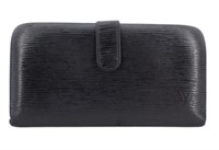 Louis Vuitton Black Epi Bi-Fold Long Wallet
