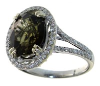 14kt Gold 5.18 ct Tourmaline & Diamond Ring