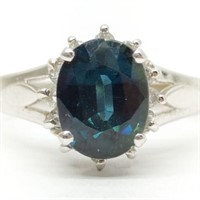 Platinum 1.56ct Sapphire & Diamond Ring