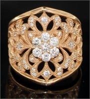 18kt Gold Brilliant 2/3 ct Natural Diamond Ring