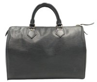 Louis Vuitton Black Epi Noir Speedy 30 Handbag