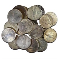 Mixed Date: Circulated Peace Silver Dollar