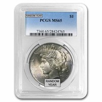 1921-35 MS65 GEM NGC/PCGS Peace Silver Dollar