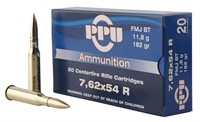 PPU PP76254F Metric Rifle  7.62x54mmR 182 gr Full