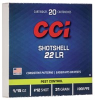 CCI 0039 Pest Control Shotshell 22 LR 31 gr 12 Sho