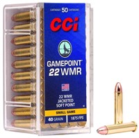 CCI 0022 Gamepoint Rimfire 22 WMR 40 gr Jacketed S