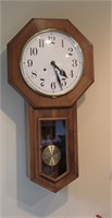 Wood Case Wall Clock 31"T 15"W