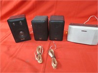 (4)Assorted Speakers. Stereo.