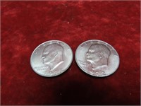 (2)Eisenhower $1 US Coins. 1972D