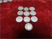 (10)90%Silver Roosevelt Dimes US coins.