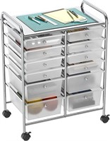 SimpleHouseware Utility Cart with 12 Drawers Rolli