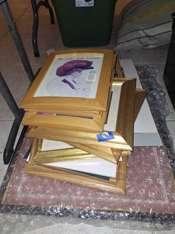 GIANT LOT OF FRAMES, MATS, AND PRINTS