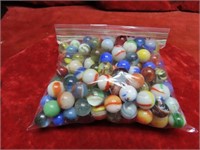 180-Vintage glass marbles.