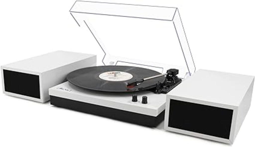 LP&No.1 Modern Turntable Record Player Bundle with