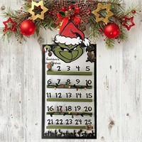 ULN - Christmas Advent Calendar Wooden Grinch Shap