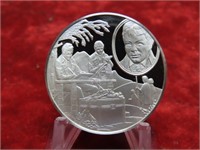 Franklin mint BU Sterling silver Explorer medal.