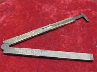 Lufkin No.386 folding ruler. Brass ends.