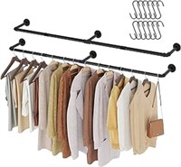 Greenstell Wall Mounted Garment Rack, 73.5" Hangin