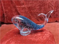 Art glass Moby Dick whale figure. Controlled