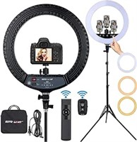 Upgraded 18 inch LED Ring Light with Tripod Stand,