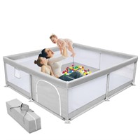 E7804  TEAYINGDE Gray Playpen for Toddlers