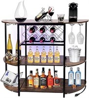 Umisu Bar Table Cabinet 4-Tier with Power Outlet a