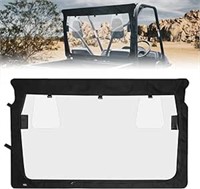 KEMIMOTO UTV Rear Full Windshield with Zipper Back