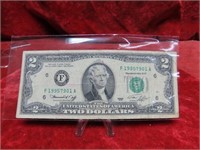 1976-Atlanta $2 Bicentennial banknote.
